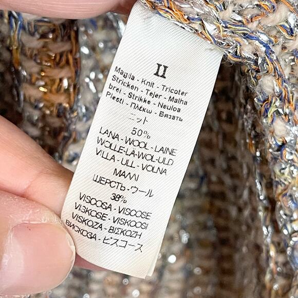 Forte Forte Women's Wool Blend Knit Long Flare Sleeve Pullover Sweater Size XL - Picture 10 of 10